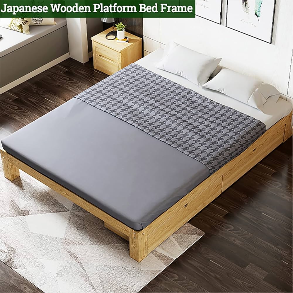 ベッドフレーム bed frame with mattress Scandinavian Solid Wood Japanese Floor Bed w/ Storage